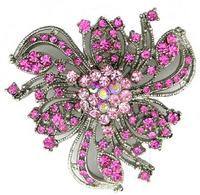 Brooch, Rose/Light Rose AB,EA