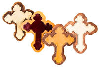 Leather Cross, Leather insert(all assorted leather pieces), pkg/2