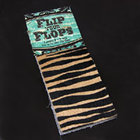 3x7in Lt. Brown Baby Zebra--Hair on Hide leather strips, pk/2