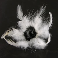 White Feather-n-Fur Brooch, ea