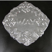 6x6in  Aluminum -Way- Plaque, ea