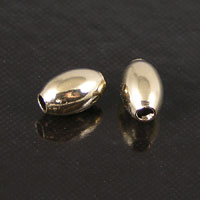 4x6mm Smooth Oval Beads, Gold filled pkg/2