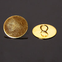 12mm Button Shanks, 3mm Bail, Gold pack of 12