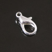 14mm x 7mm Silver High-Quality Lobster-Claw Clasps, pack of 6