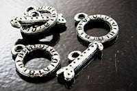 15mm Toggle Clasp, Classic Silver Finish, sold in a, Pk/3