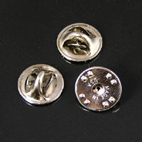 Tie Tack Clasp Back, silver finish, Pack of 18