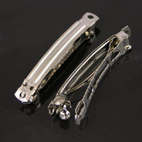 60mm(2.3in) Silver French Style Auto-Lock Barrette, 144 pcs