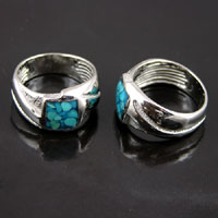 Inlaid Turquoise Ring, size 10, ea