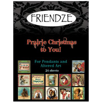 H3 Altered Art Graphics Paper, 3x4in sheets - Prairie Christmas, pack of 24