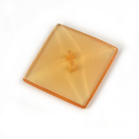 33mm Peach/Tan Vintage Lucite Diamond Button, ea