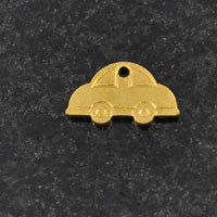 12mm Car Charms, Raw Brass, pack of 20