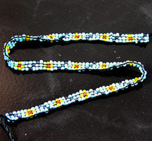 12 inch Bead Indian Hat Band, 7mm wide 18 inch overall length, each