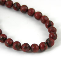 6mm Round Mahogany Obsidian, Smooth Beads, Strand