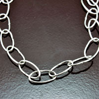 Classic Silver Smooth Cable Chain Necklace, EA