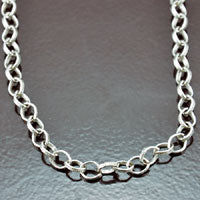 Classic Silver 4mm Rollo Chain Necklace, EA