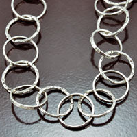 Classic Silver Circle Necklace, EA