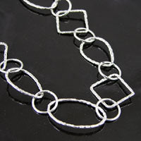 Classic Silver Cable Necklace, EA