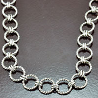 Classic Silver Connector Chain Necklace, EA