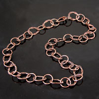 Antiqued Copper Cable Chain Necklace, EA