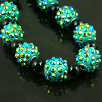 17mm Crystal Pave' Bead Strand