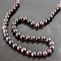 8mm Chocolate Garnet Round Beads, 16in strand