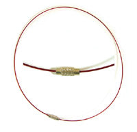 18" Red Necklace Choker w/barrel clasp, 1 each