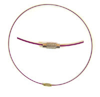 18" Neckwire Purple w/barrel clasp -Coated Wire Choker