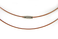 18in Neckwire Topaz w/barrel clasp Coated Wire Choker