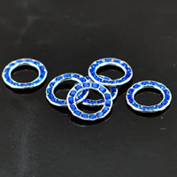 15mm Swarovski Crystal-Light Sapphire Blue, Silver Ring/Connector, ea