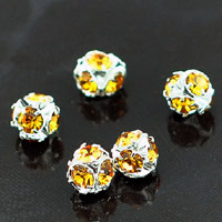 6mm Swarovski Fireball Light Topaz Sterling Plated, ea