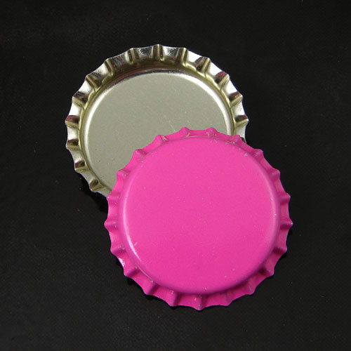 Very Pink Blank Bottle-caps, pk/12