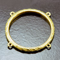 Gold Napkin Ring Finding, w/4 loops, pk/4