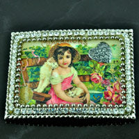 Vintage Victorian Girl Buckle, each