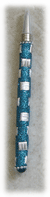 Fancy Ink Pen, Aqua/Silver, DZ