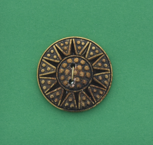 28mm Antique Gold Finish Aztec Sun Embellishment ea