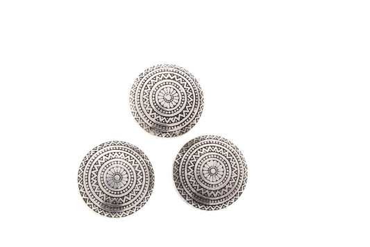 28mm Southwestern Antique Silver Cabochon, pack of 6
