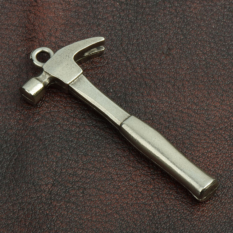 Hammer Charm, with ring 51mm, zinc cast, sold by each