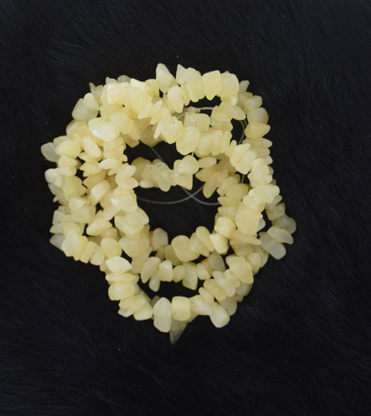 10mm  Natural Honey Jasper Chip Beads, 5mm x 10mm honey jasper, soft yellow, 36" strand