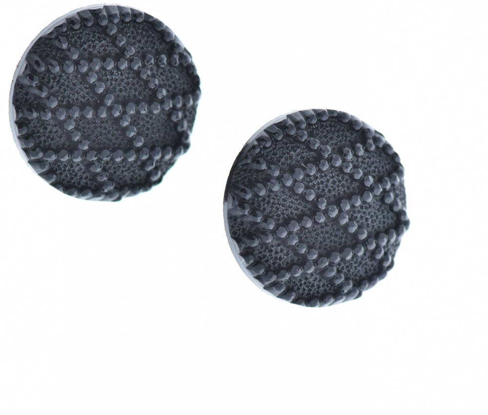 Buttons, 22mm black, shank, pack of 12