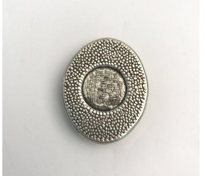 40mm Vintage Oval Cabochon with bezel, flat back, for earrings, buttons and DIY jewelry making, antique silver, Pack of 3