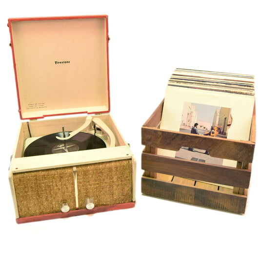 Reclaimed Wood Crate, Vinyl Record Storage, Shelving or display, distressed wood, ships flat, easy assembly, Each