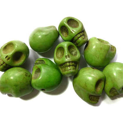 Skull beads Day of the dead skull beads  14x18mm Skull Beads, about 25 beads per 16in strand OE0800C