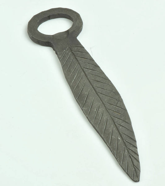 Vikings Feathered Forged Steel Bottle Cap Opener, black, 1 each