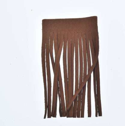 Deerskin Leather Fringe for earrings, necklaces, and jewelry in Turquoise, Pink, Cream, Brown or Black, soft, 2" x 3" long, 2 pieces