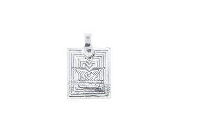 Magnetic Clasp Rectangle Pendant, Silver, 25x18mm bezel, Each