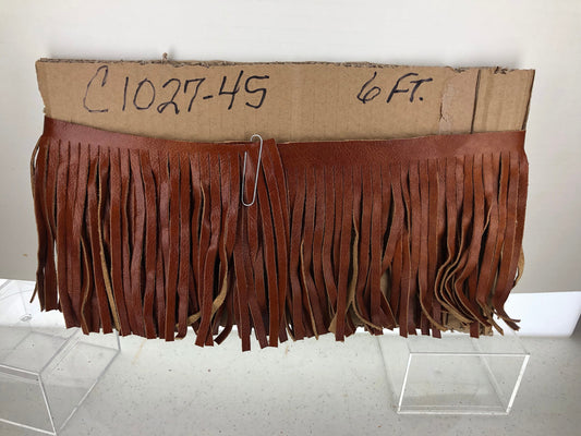 Brown Fringe for embellishment of purses, jackets or other accessories, Sold by the foot (30 cm) - C1027-45