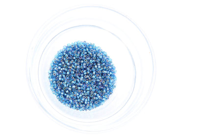 2mm Japanese Glass Matsuno 11/0 Seed Beads, silver lined sq hole, Aqua Blue RB, Apprx  2114 beads 18004.31