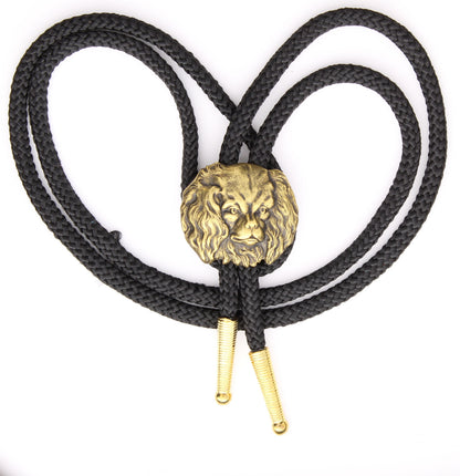 Spaniel Dog Bolo Tie, antique gold on 36" black, red or olive green cord, Made in USA, Each