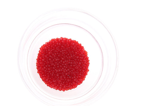 Matsuno 11/0 Seed Beads, Ruby Red  Approximately 17 Grams (Approx. 2636 beads) 18002.11