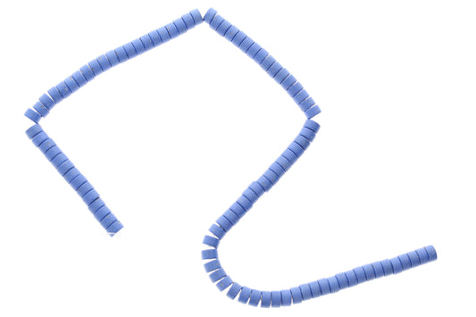 Denim Cerulean Blue Disc Beads, 6mm, Vintage Italian Lucite, 186 beads (2 Strands)